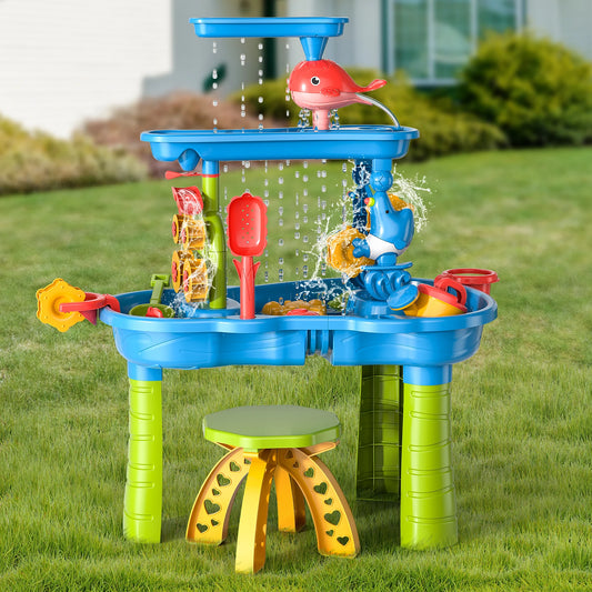 Outdoor Sand and Water Table Toy for Kids Ages 3 to 5