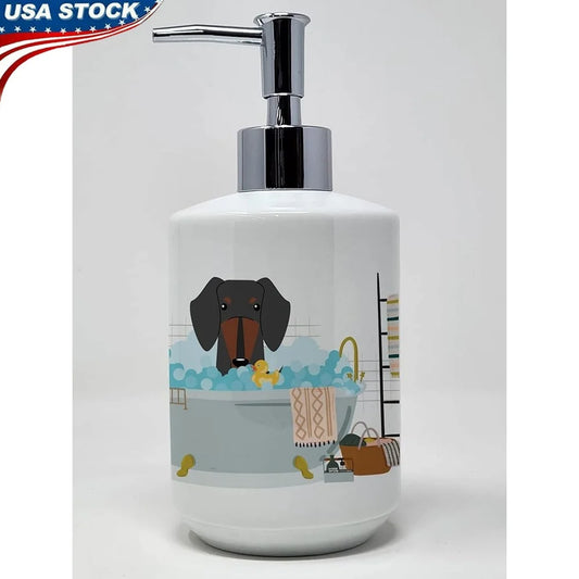 Dachshund Ceramic Soap Dispenser for Stylish Kitchen Decor