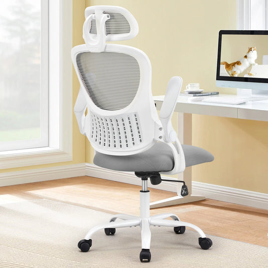 Ergonomic Office Desk Chair with Adjustable Headrest and Lumbar Support