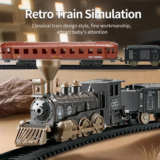 21PCS Retro Electric Train Set for Kids Birthday Gift