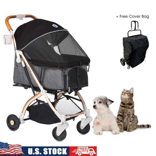 Lightweight Foldable Pet Stroller for Easy Travel