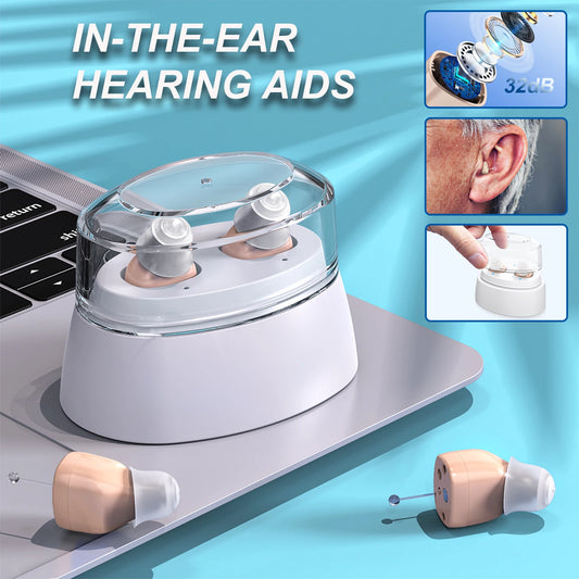 Invisible Hearing Aids for Elderly Adjustable Ear Aid with Long Battery Life