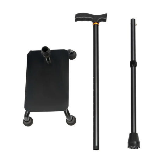 Adjustable Large Pedal Walking Stick Cane Non Slip for Elderly