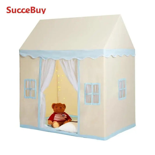 SucceBuy Kids Play Tent with Mat and Lamp for Toddlers