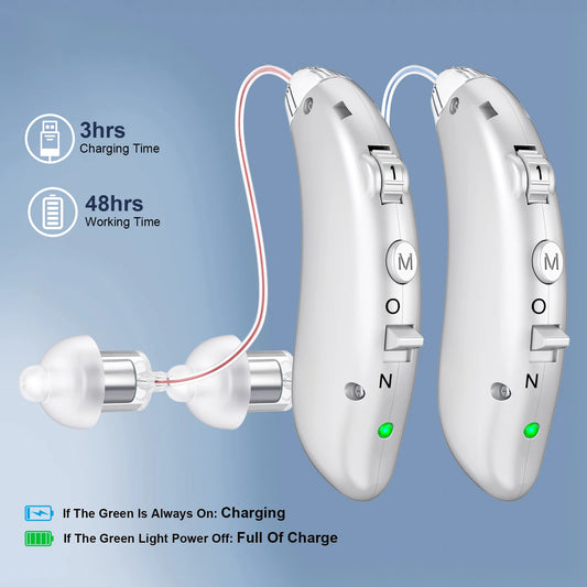 Portable Rechargeable Hearing Aid Invisible Adjustable Sound Amplifier